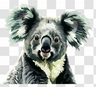 Koala - Grey Koala Illustration Transparent PNG