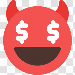 Emoji Devil - Devil Emoji With Dollar Sign Eyes Transparent PNG