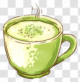 Matcha Tea - Green Tea Cup Illustration Transparent PNG