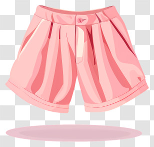 Cartoon Shorts - Pink Casual Summer Shorts Transparent PNG