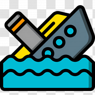 Ship Accident - Sinking Ship In Water Transparent PNG