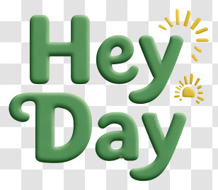 Hey Day - Hey Day Green Text Logo Transparent PNG