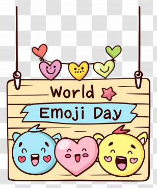 World Emoji Day - World Emoji Day Celebration Doodle Transparent PNG