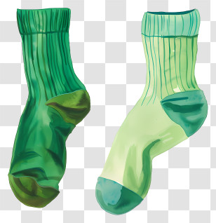 Lots Of Socks - Green Socks Illustration Transparent PNG