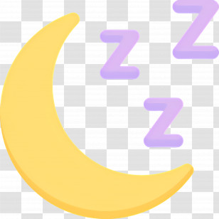 Sleep Zzz - Crescent Moon With Zzz Icon Transparent PNG