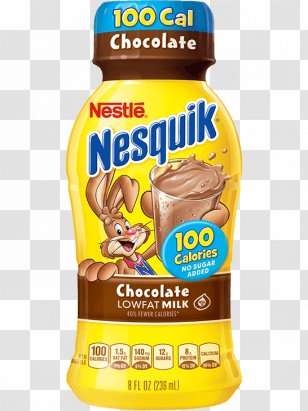 Chocolate Milk Milkshake Nesquik Flavored - Cocoa Solids Transparent PNG