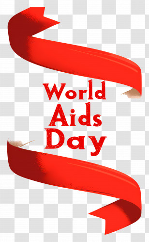 World Aids Day - World AIDS Day Ribbon Design Transparent PNG