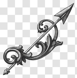 Fancy Arrow - Ornate Decorative Arrow Transparent PNG