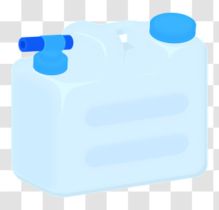 Food - Blue-Topped Water Container Illustration Transparent PNG
