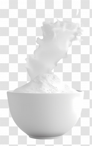 White Powder - Milk Splash In White Bowl Transparent PNG
