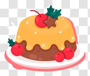 Fruit Cake - Holiday Christmas Pudding Illustration Transparent PNG