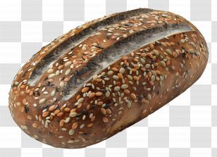 Multigrain Bread - Whole Grain Seeded Bread Loaf Transparent PNG