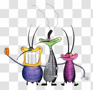 Oggy And The Cockroaches - Cartoon Insects Taking A Selfie Transparent PNG