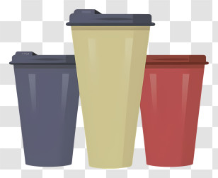 Plastic Cups - Colorful Cups For Beverages Transparent PNG