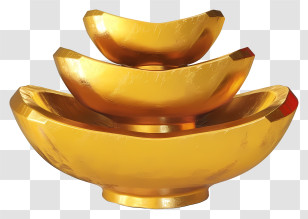 Sparklecore - Stacked Shiny Gold Ingots Transparent PNG