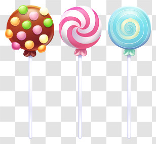 Lollipops - Assorted Colorful Lollipops Transparent PNG