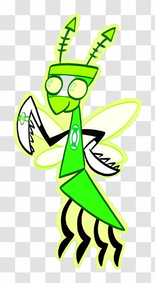 Zhoomp - Green Insect Superhero Transparent PNG