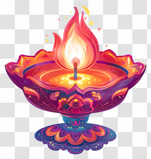 Diwali Lamp - Diya Lamp Depicting Light And Celebration Transparent PNG