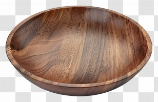 Wooden Plate - Handcrafted Wooden Bowl For Home Use Transparent PNG