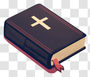 Holy Bible Book - Holy Bible With Cross Design Transparent PNG