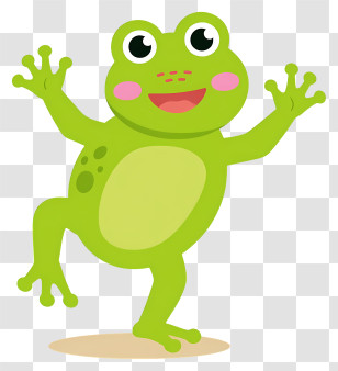 Cartoon Frog - Jumping Green Frog Transparent PNG