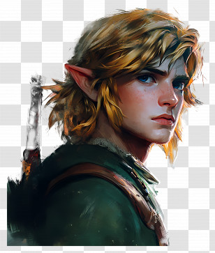 Link - Fantasy Elf With Sword Transparent PNG