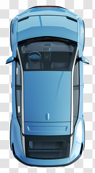 Blue Electric Car - Sleek Blue Car For Modern Transportation Transparent PNG