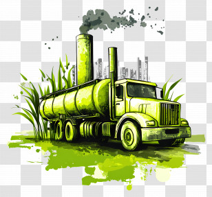 Green Truck - Green Industrial Truck Illustration Transparent PNG