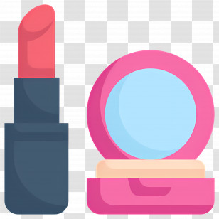 Makeup - Lipstick And Compact Transparent PNG