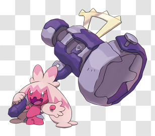 Tinkaton - Pink Creature With Hammer Transparent PNG