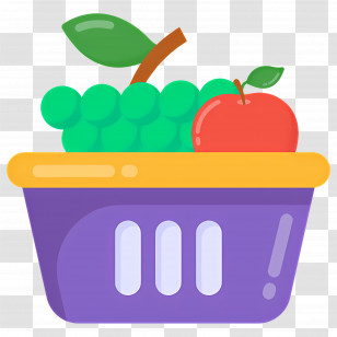 Food Gift Baskets - Colorful Fruit Basket Transparent PNG