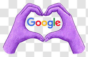 Google Logo - Google Heart Hands Illustration Transparent PNG