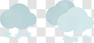 Icon - Snowy Clouds Weather Illustration Transparent PNG
