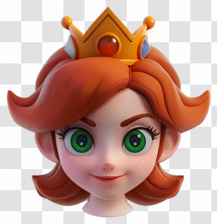 Princess Daisy - Red-Haired Princess Character Illustration Transparent PNG
