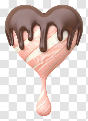 Chocolate Drip Heart - Chocolate Drip Heart Candy Transparent PNG