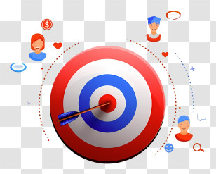 Arrow - Bullseye Target With Arrow Transparent PNG