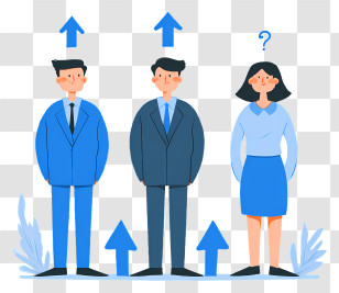 People Standing Next To Arrows - Business People Making Decisions Transparent PNG
