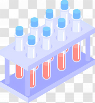 Test Tube - Illustration Of Test Tubes In A Rack Transparent PNG
