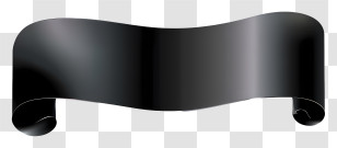 Black Ribbon - Black Curvy Ribbon Banner Transparent PNG