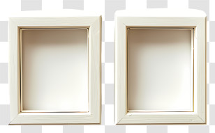 Photo Collage - Empty Cream-Colored Square Frames Transparent PNG