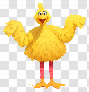 Big Bird - Yellow Bird Cartoon Character Transparent PNG