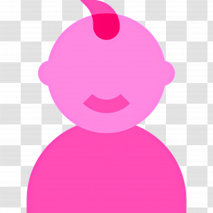 Baby Boy - Pink Baby Silhouette Transparent PNG