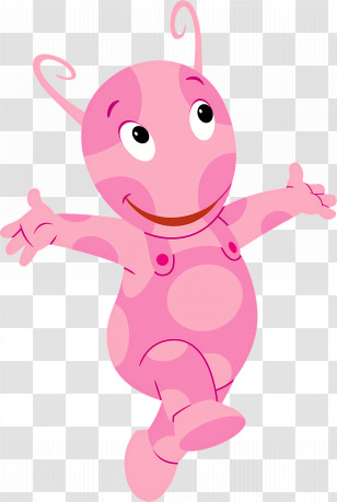 Backyardigans - Happy Pink Cartoon Character Illustration Transparent PNG