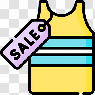 Summer Sale - Yellow Tank Top On Sale Transparent PNG