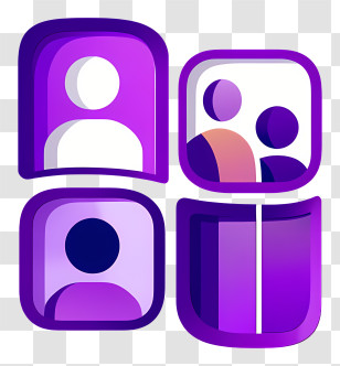 Teams Logo - Purple App Icons Transparent PNG