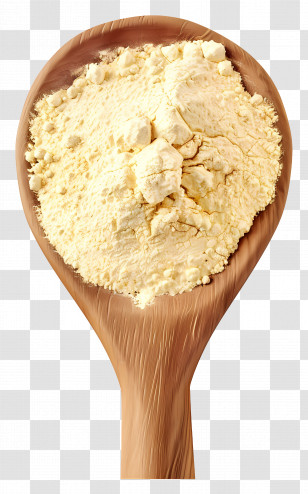 Collagen Powder - Wooden Spoon With Flour Transparent PNG