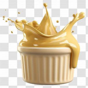 Condensed Milk - Caramel Splash In A Cup Transparent PNG