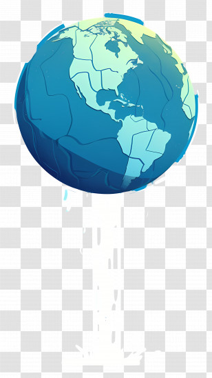 World Water Day - Melting Earth Illustration Transparent PNG