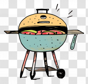 Barbecue - Colorful Barbecue Grill Illustration Transparent PNG