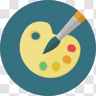 Graphic Design Palette Painting Icon - Yellow Transparent PNG